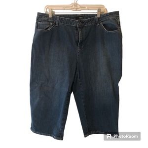 ANA jean capris with slight distressing